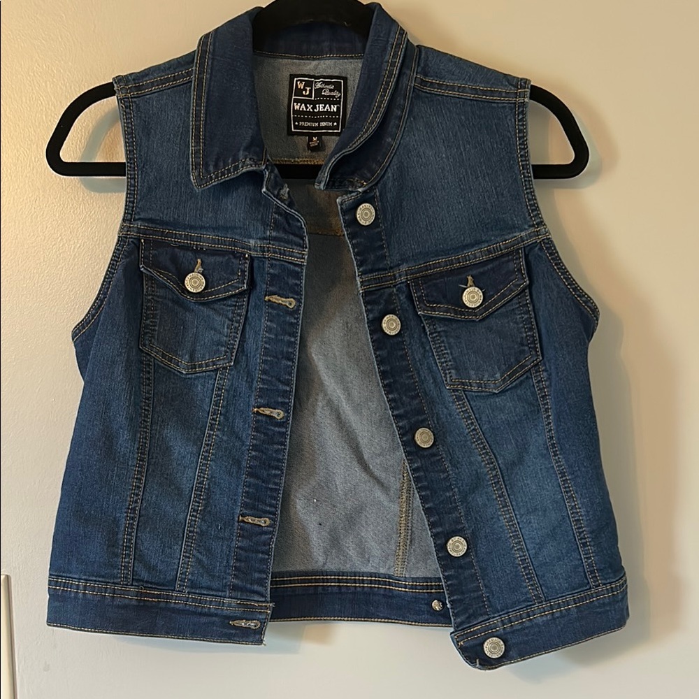 Wax Jeans Classic Blue Denim Vest